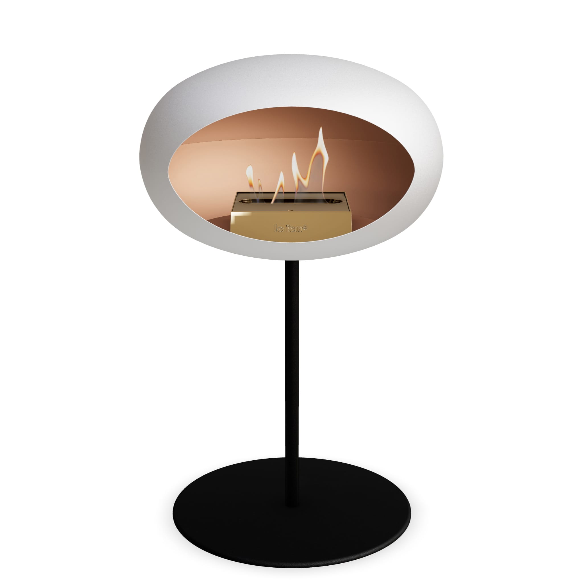 Le Feu Steel Low Dome <br>White