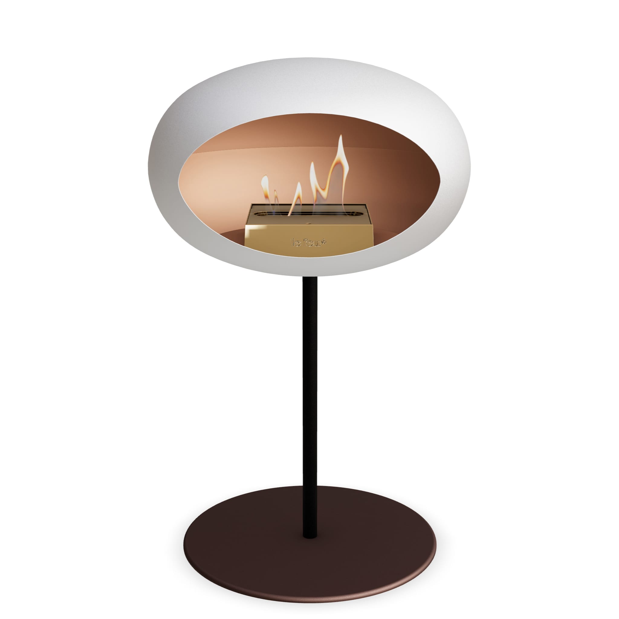 Le Feu Steel Low Dome <br>White