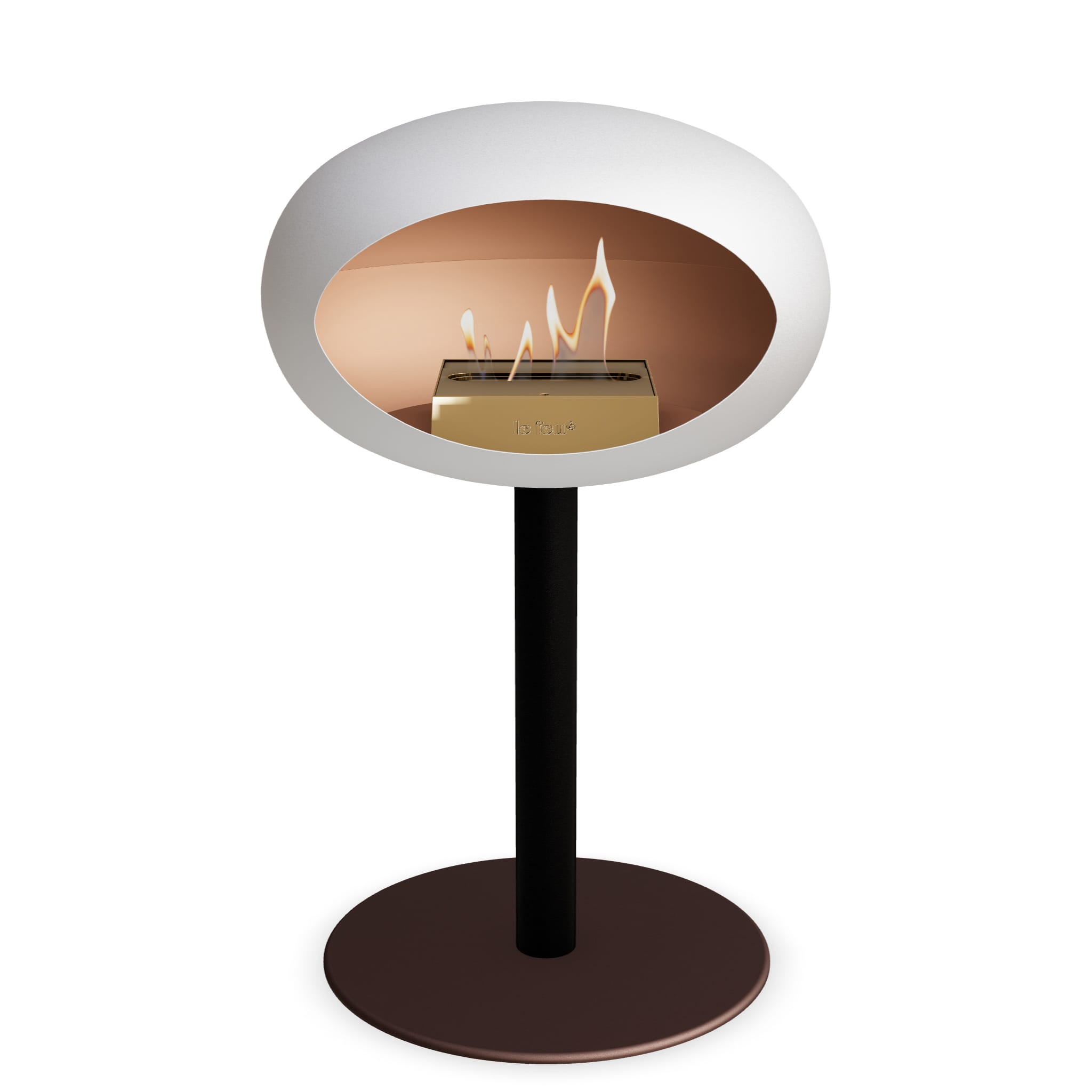 Le Feu Steel Low Dome <br>White