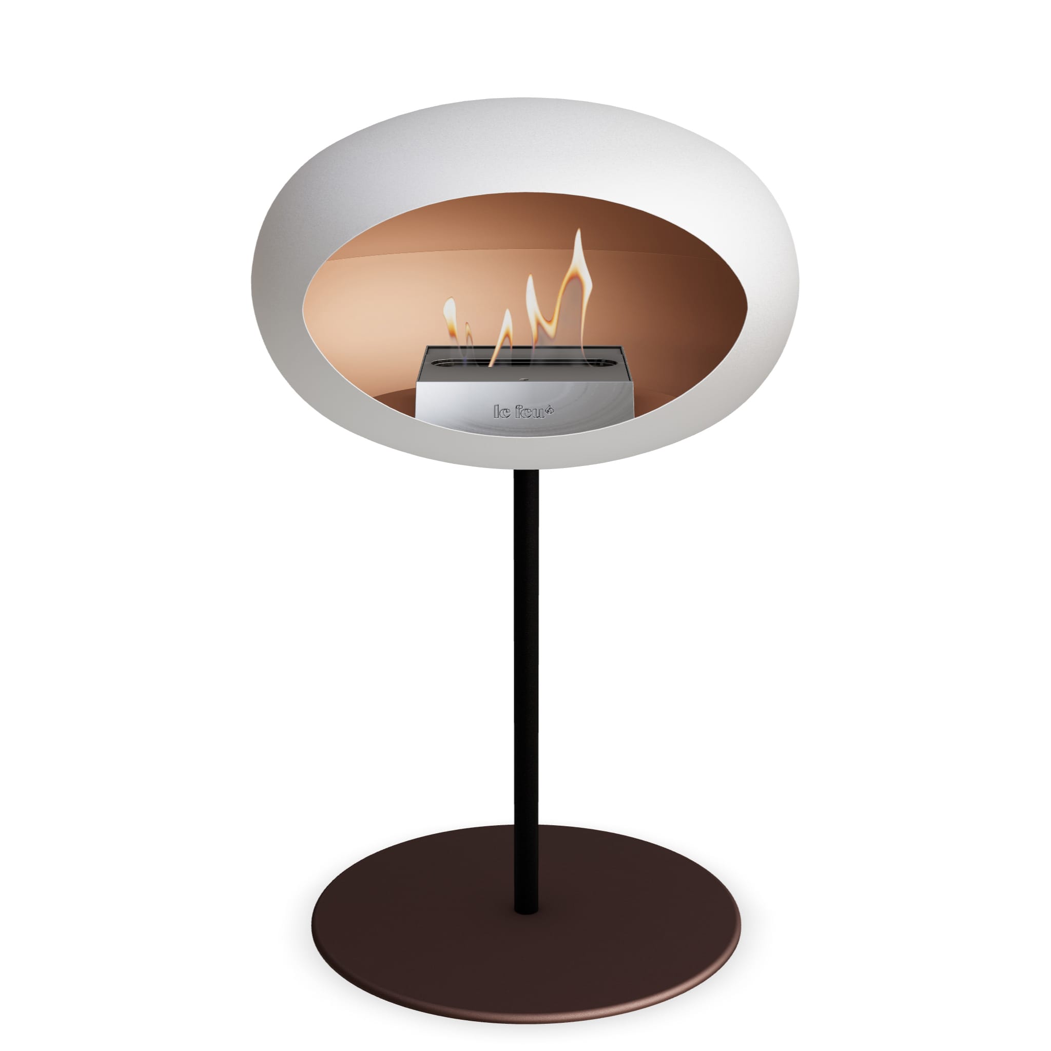 Le Feu Steel Low Dome <br>White