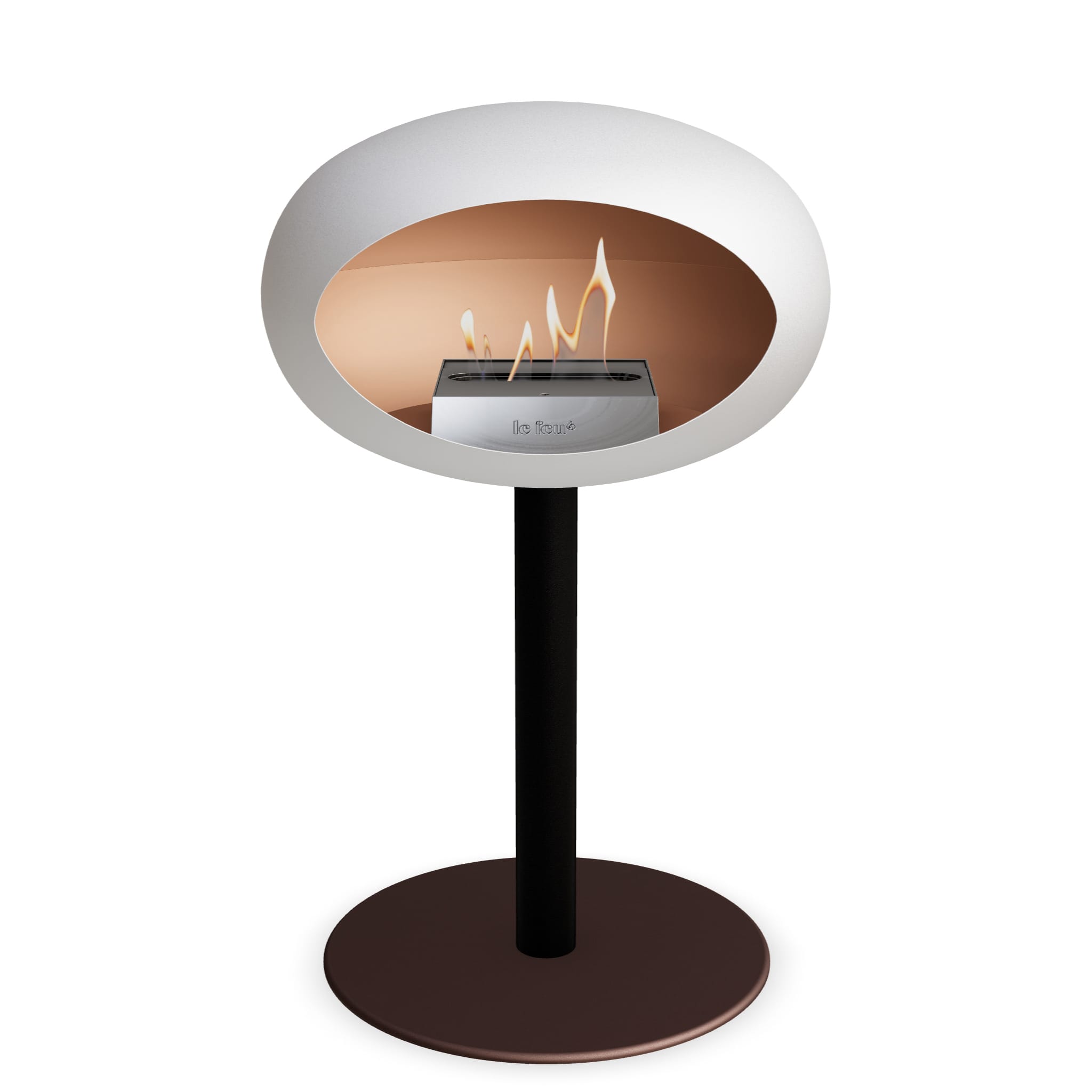 Le Feu Steel Low Dome <br>White