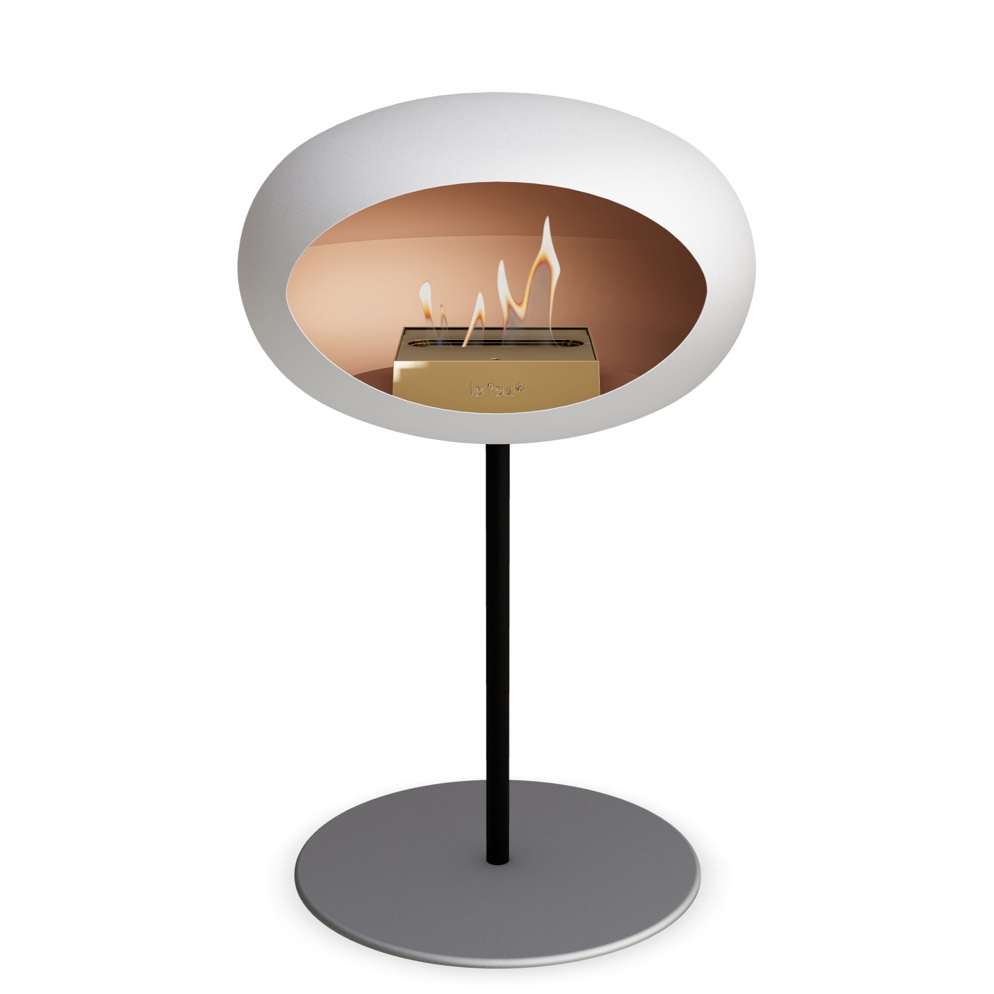 Le Feu Steel Low Dome <br>White