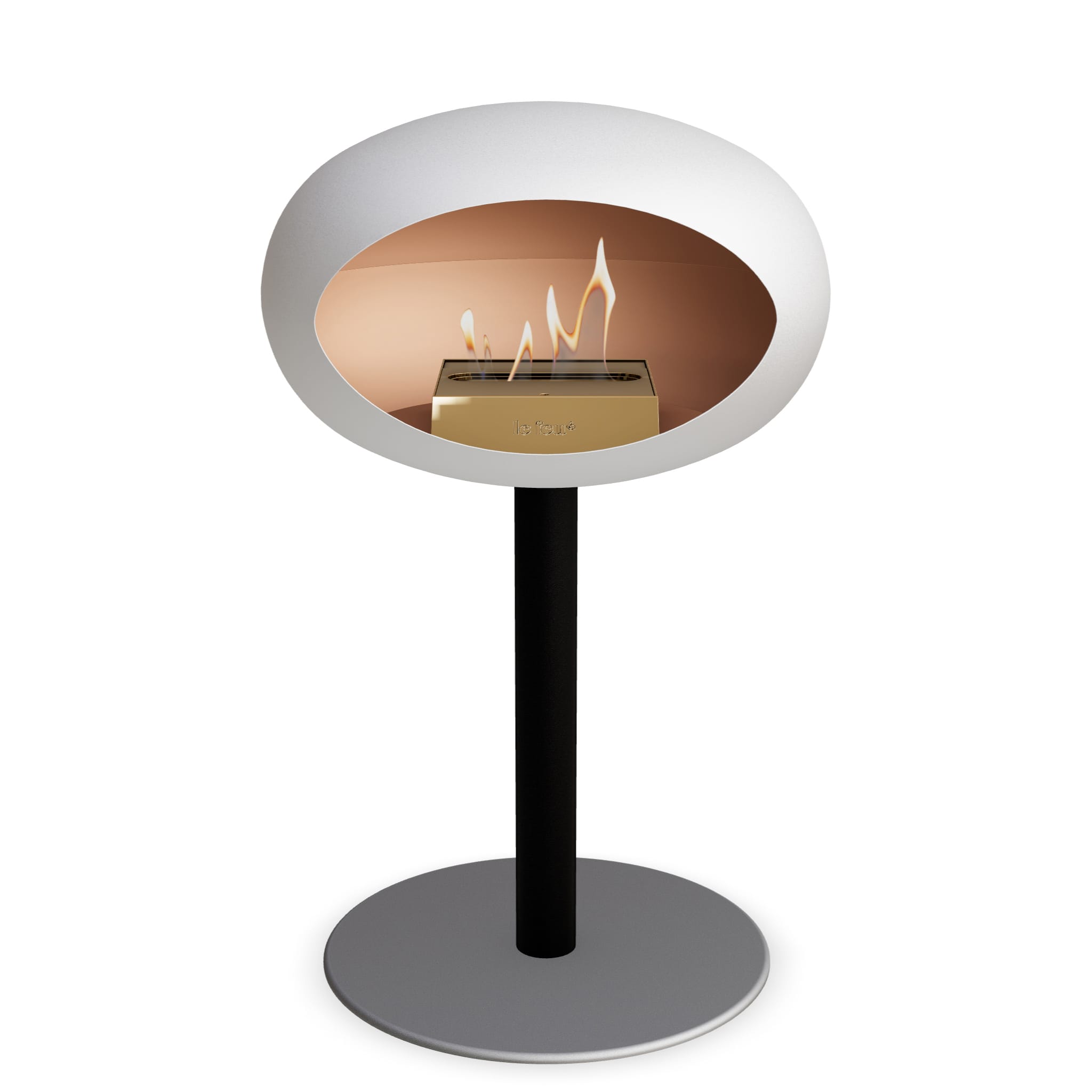 Le Feu Steel Low Dome <br>White