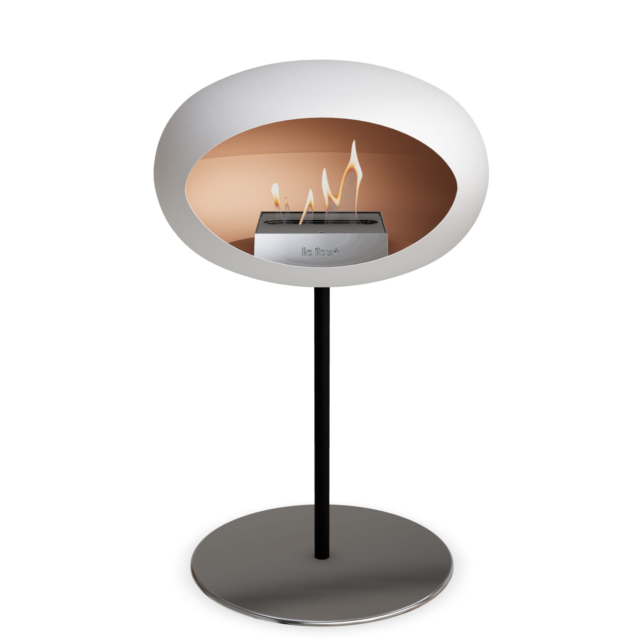 Le Feu Steel Low Dome <br>White