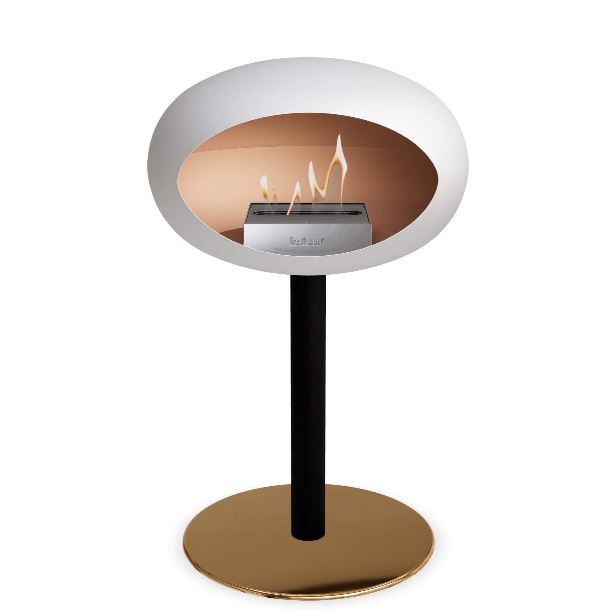 Le Feu Steel Low Dome <br>White
