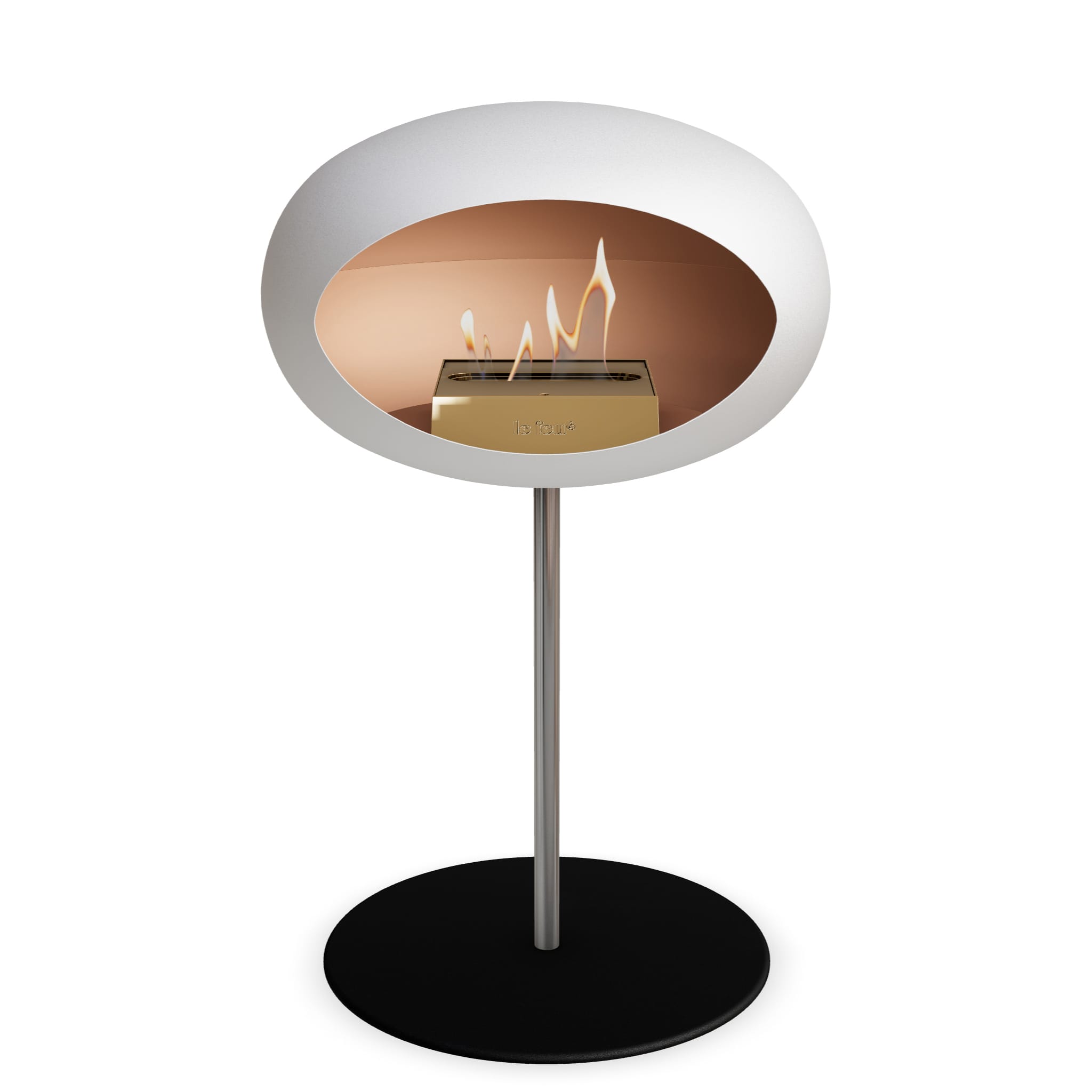 Le Feu Steel Low Dome <br>White
