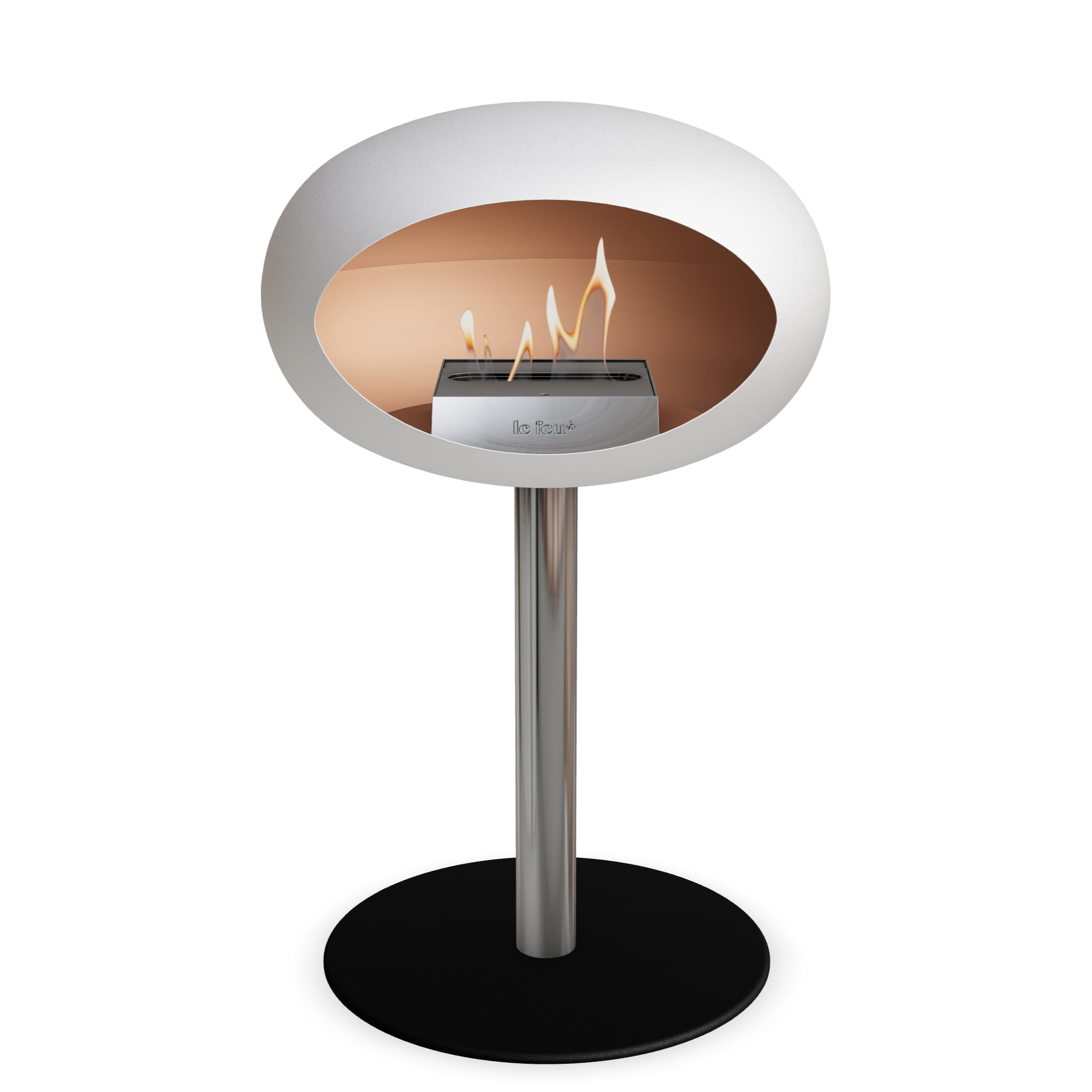 Le Feu Steel Low Dome <br>White
