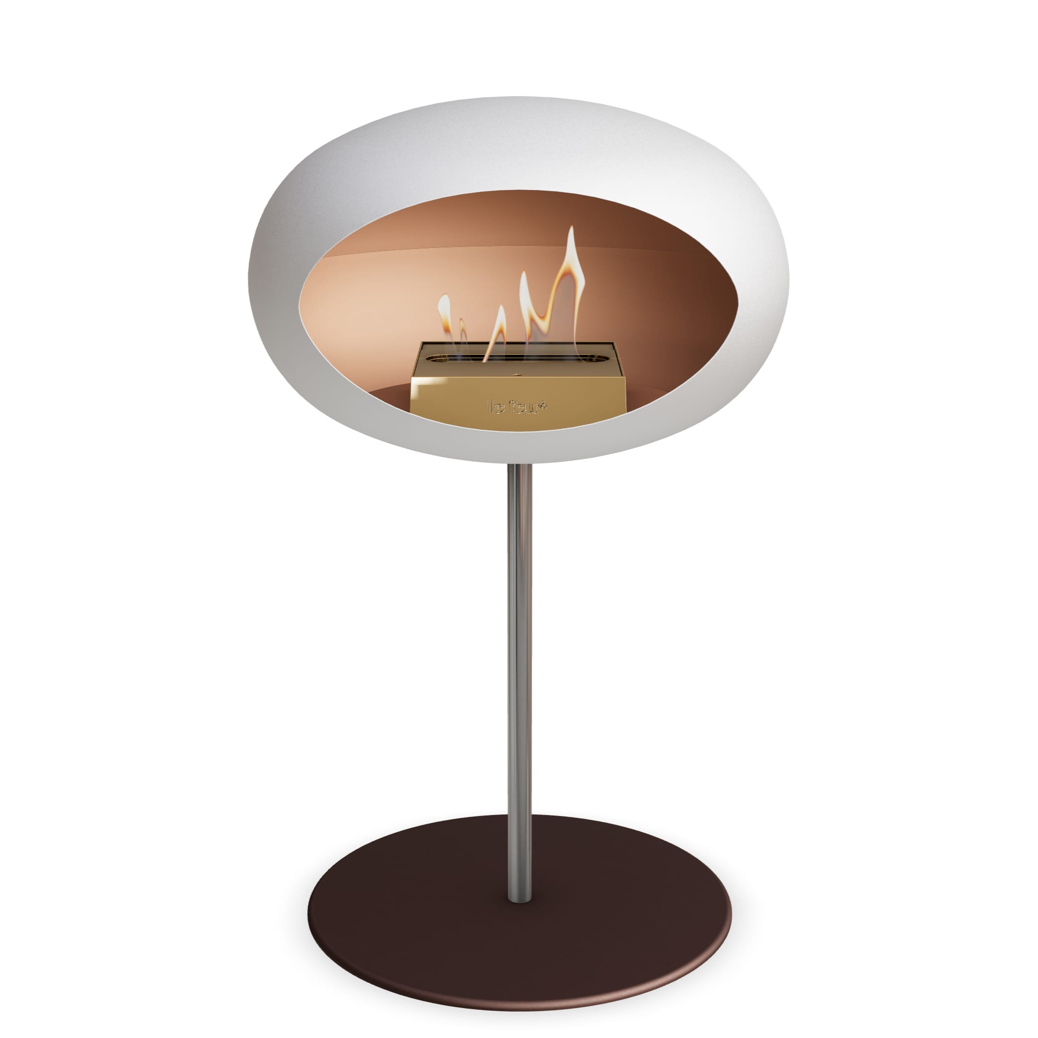 Le Feu Steel Low Dome <br>White