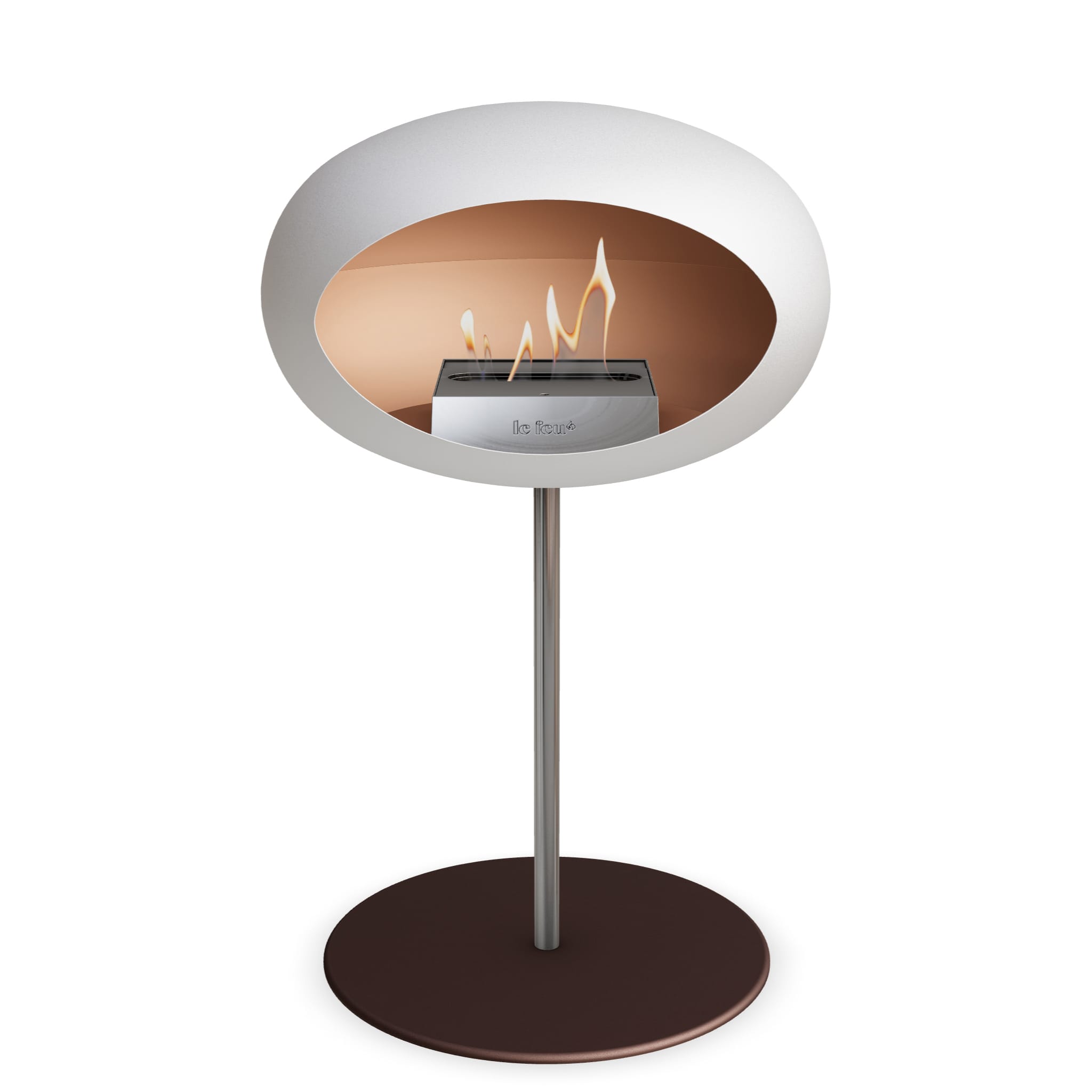 Le Feu Steel Low Dome <br>White
