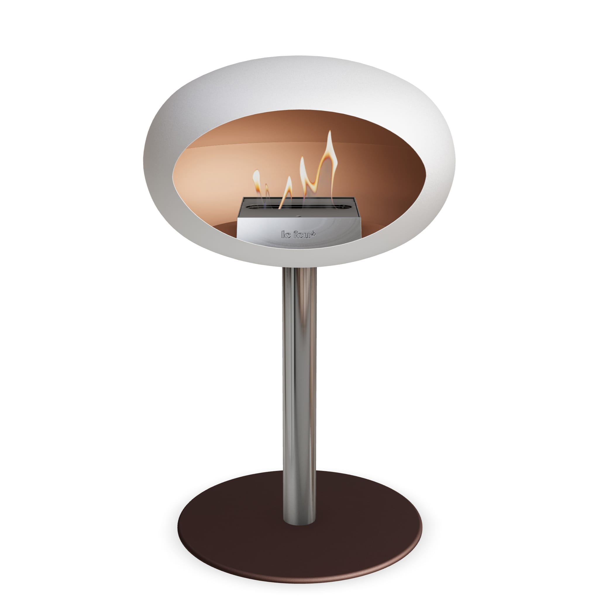 Le Feu Steel Low Dome <br>White
