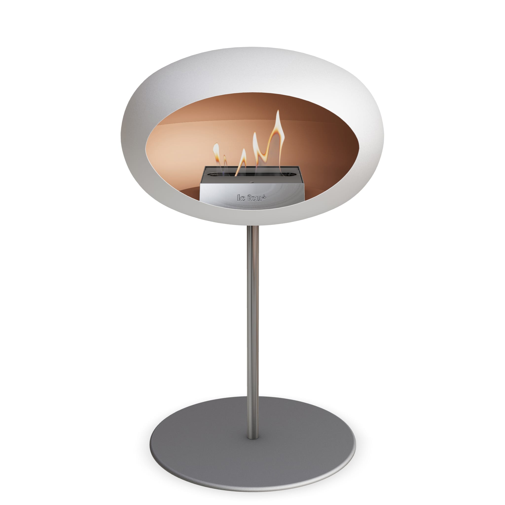 Le Feu Steel Low Dome <br>White