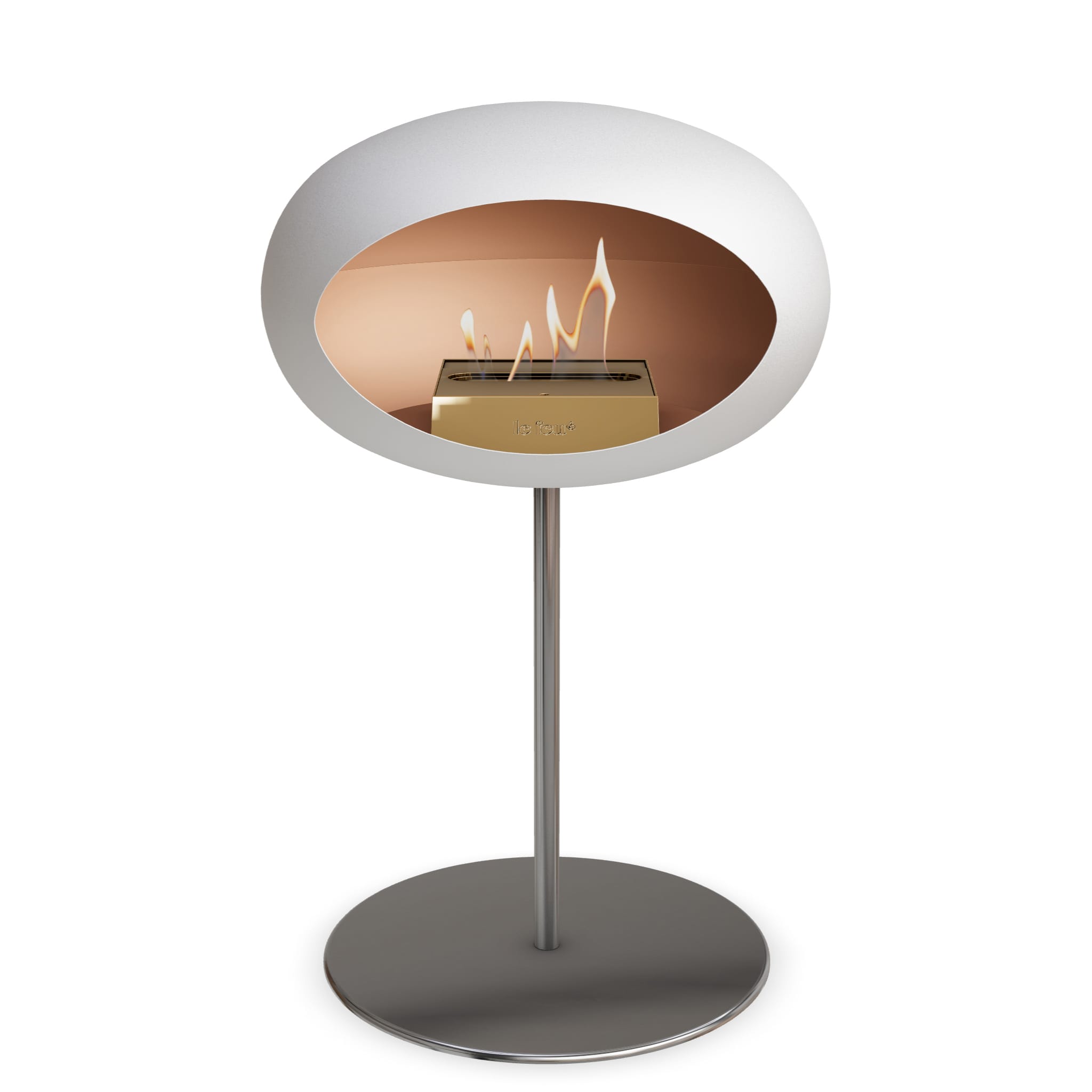 Le Feu Steel Low Dome <br>White