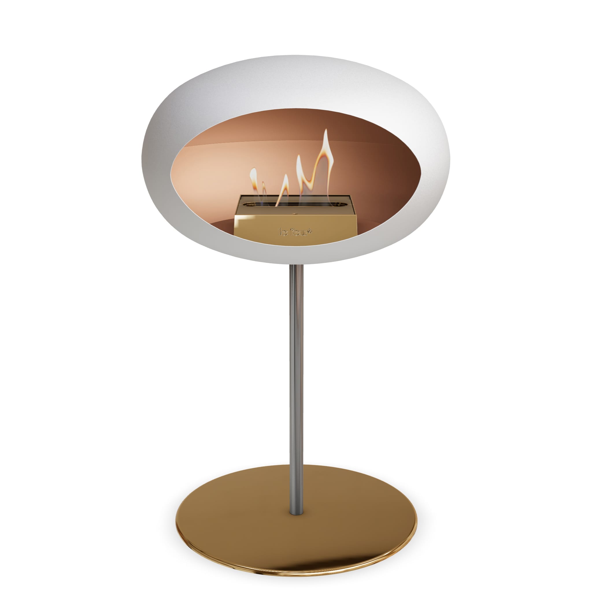 Le Feu Steel Low Dome <br>White