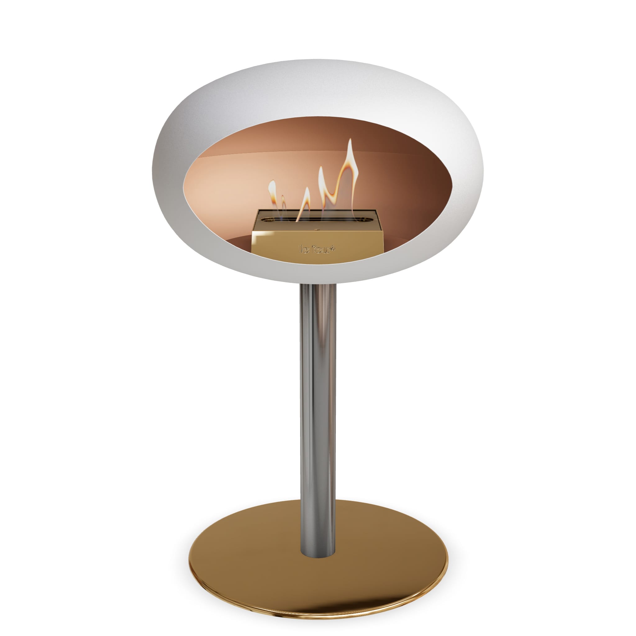 Le Feu Steel Low Dome <br>White