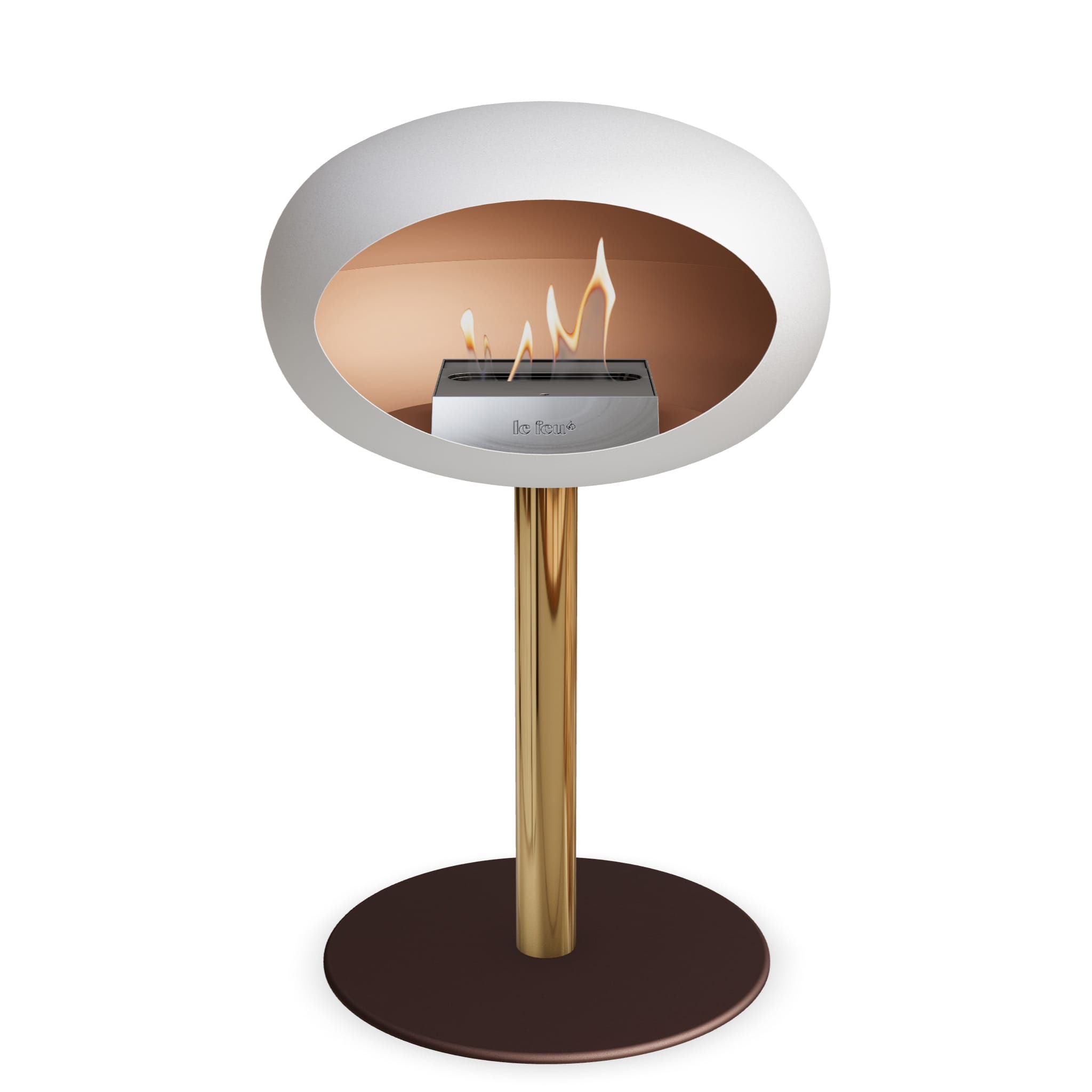 Le Feu Steel Low Dome <br>White