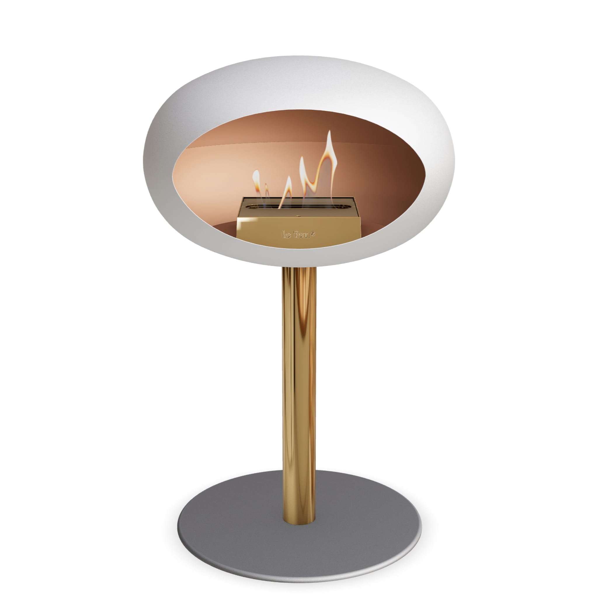 Le Feu Steel Low Dome <br>White