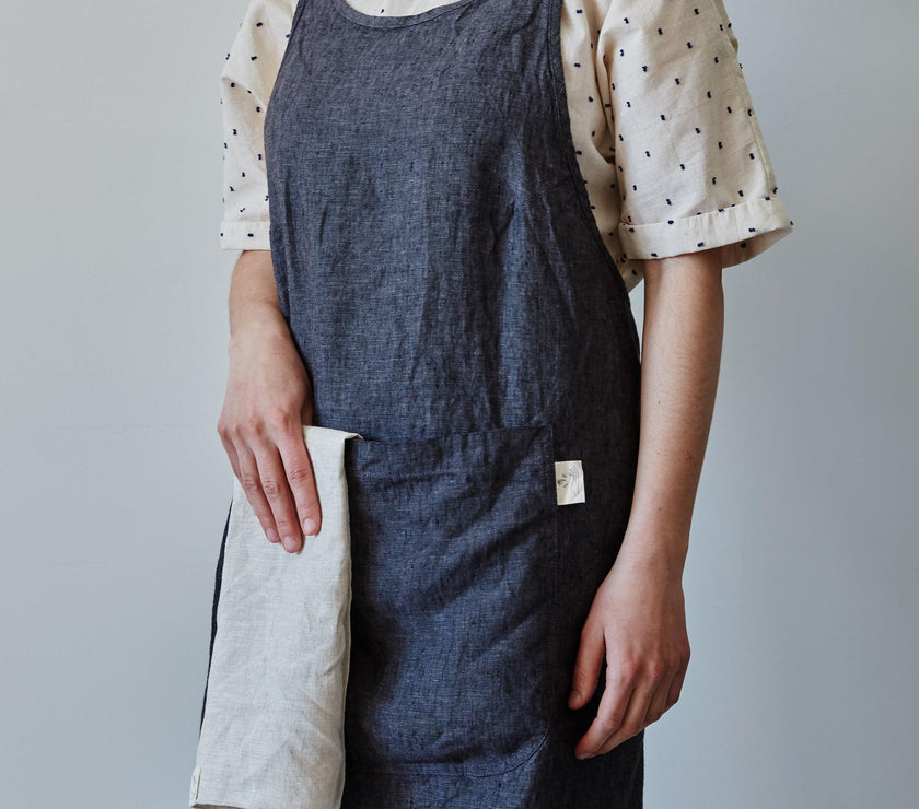 Linen Apron - Anthracite
