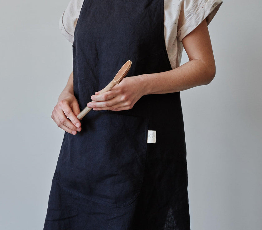 Linen Apron - Black