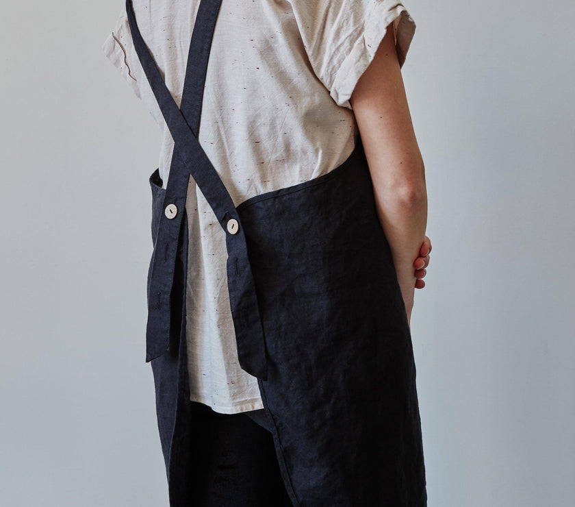 Linen Apron - Black