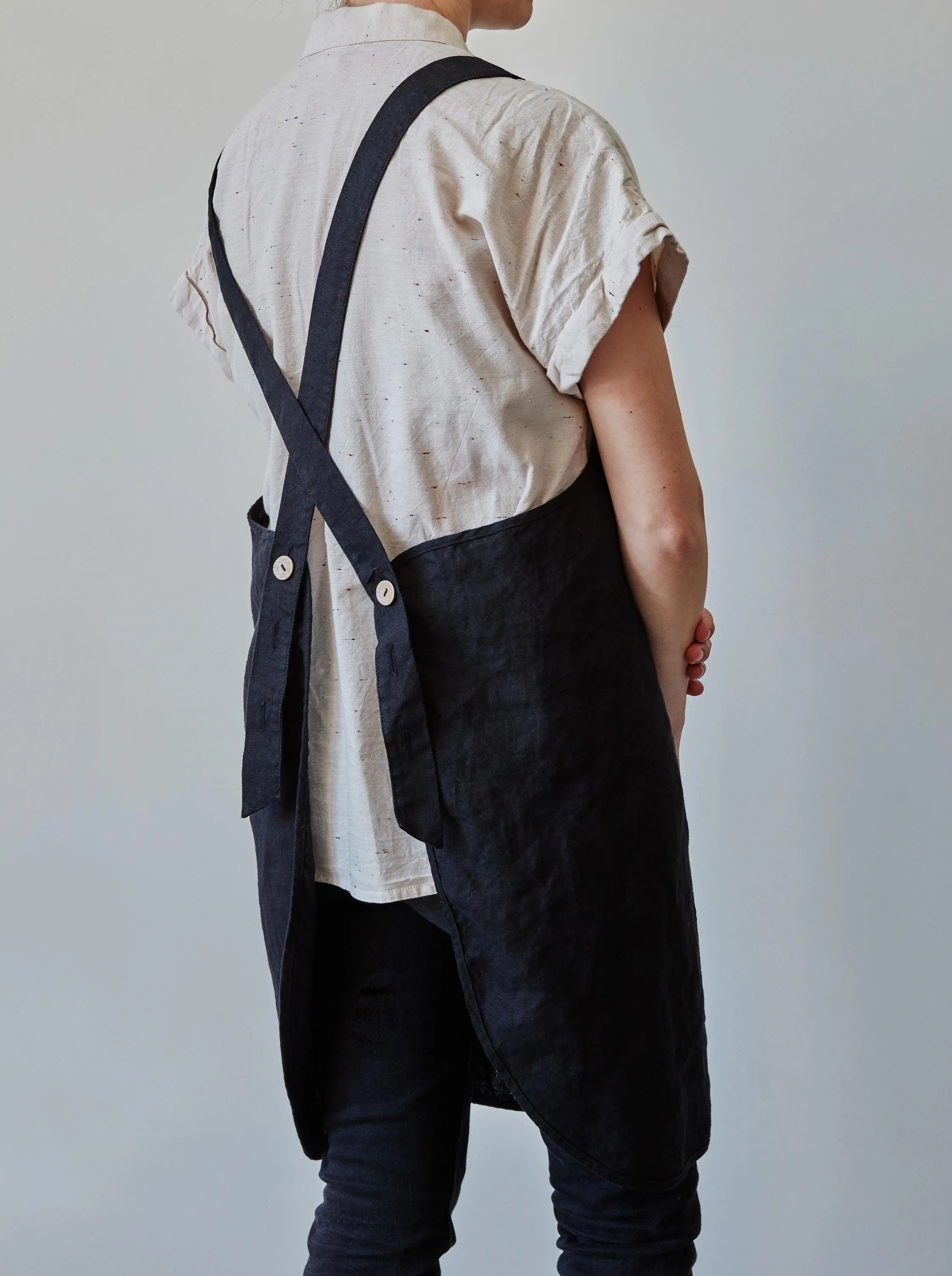 Linen Apron - Black Confetti Mill Aprons art-noise.myshopify.com linen-apron-black Linen Apron - Black Confetti Mill Aprons art-noise.myshopify.com linen-apron-black