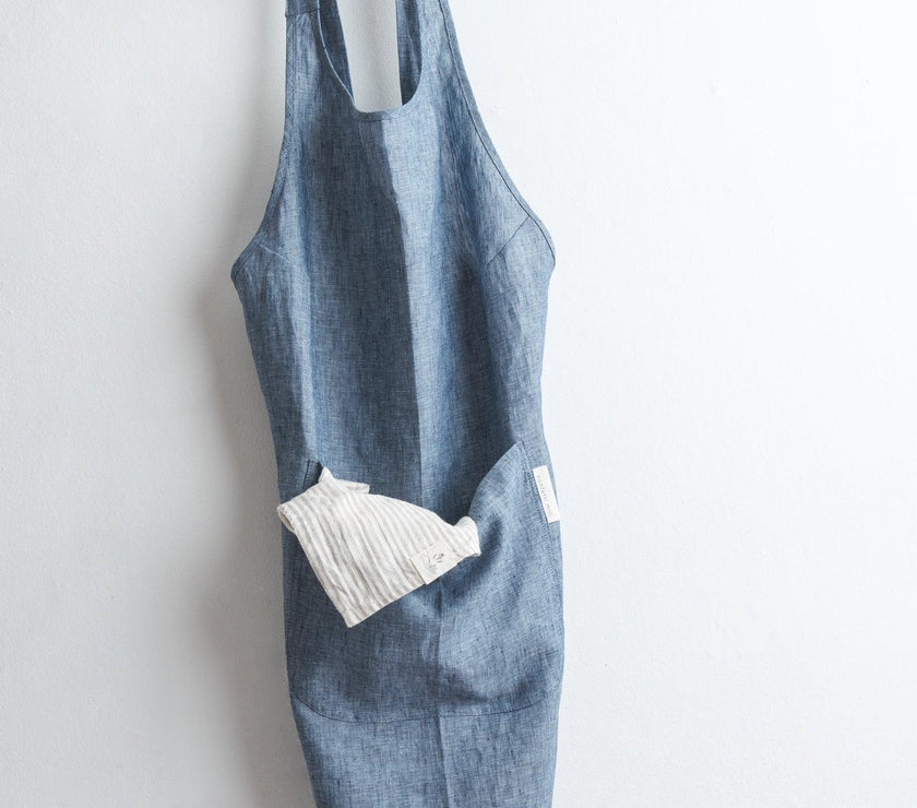Linen Apron - Navy