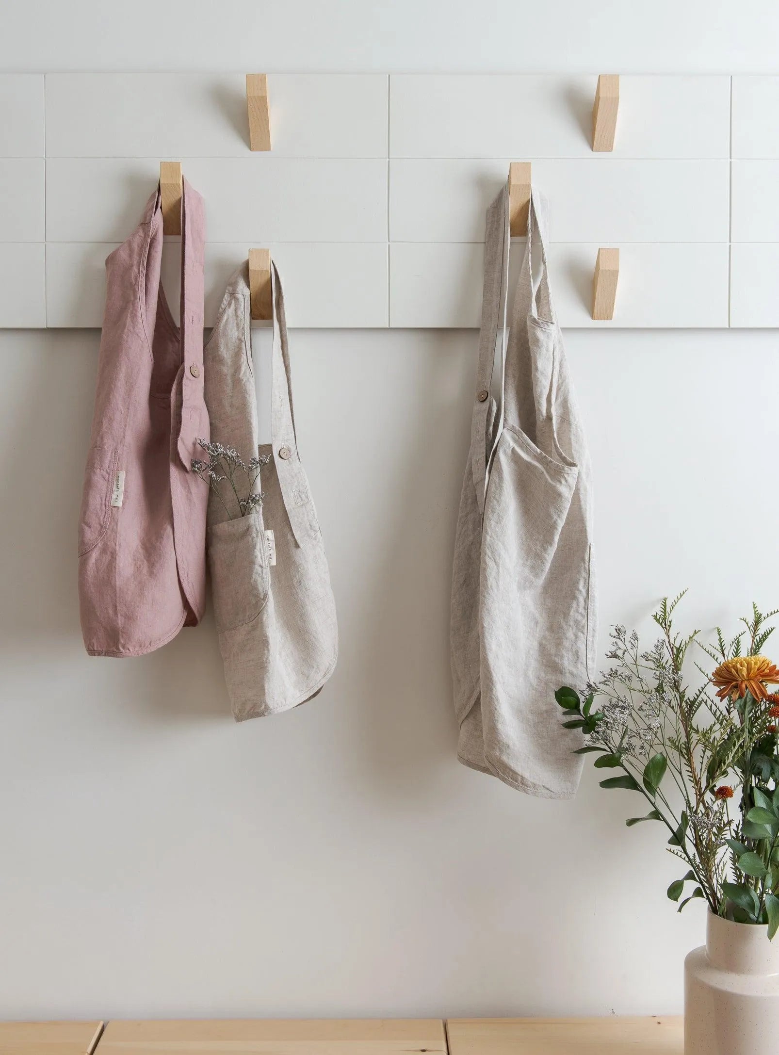 Linen Apron - Oat Confetti Mill Aprons art-noise.myshopify.com linen-apron-oat Linen Apron - Oat Confetti Mill Aprons art-noise.myshopify.com linen-apron-oat