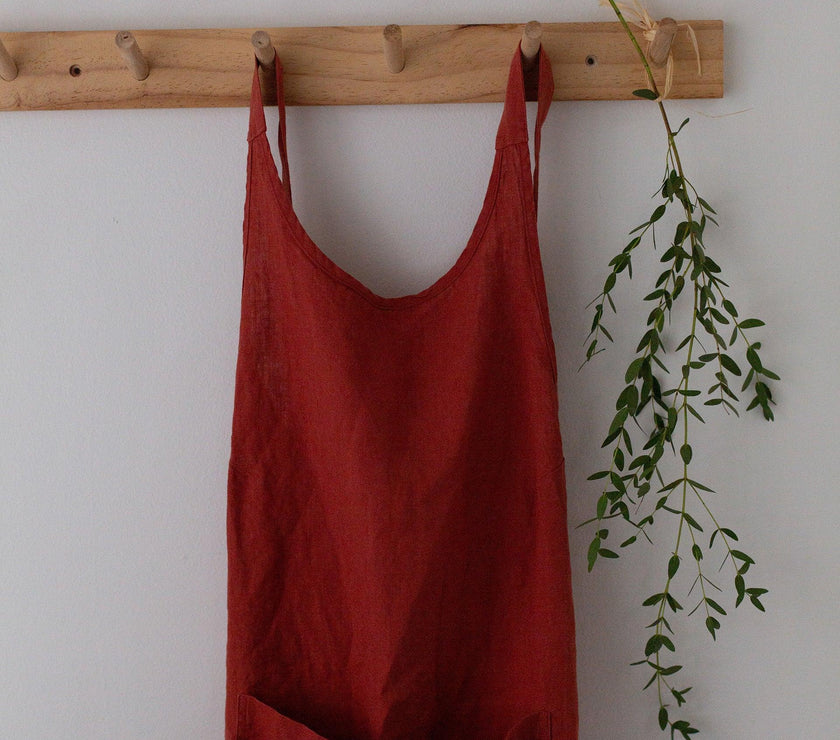 Linen Apron - Terracota