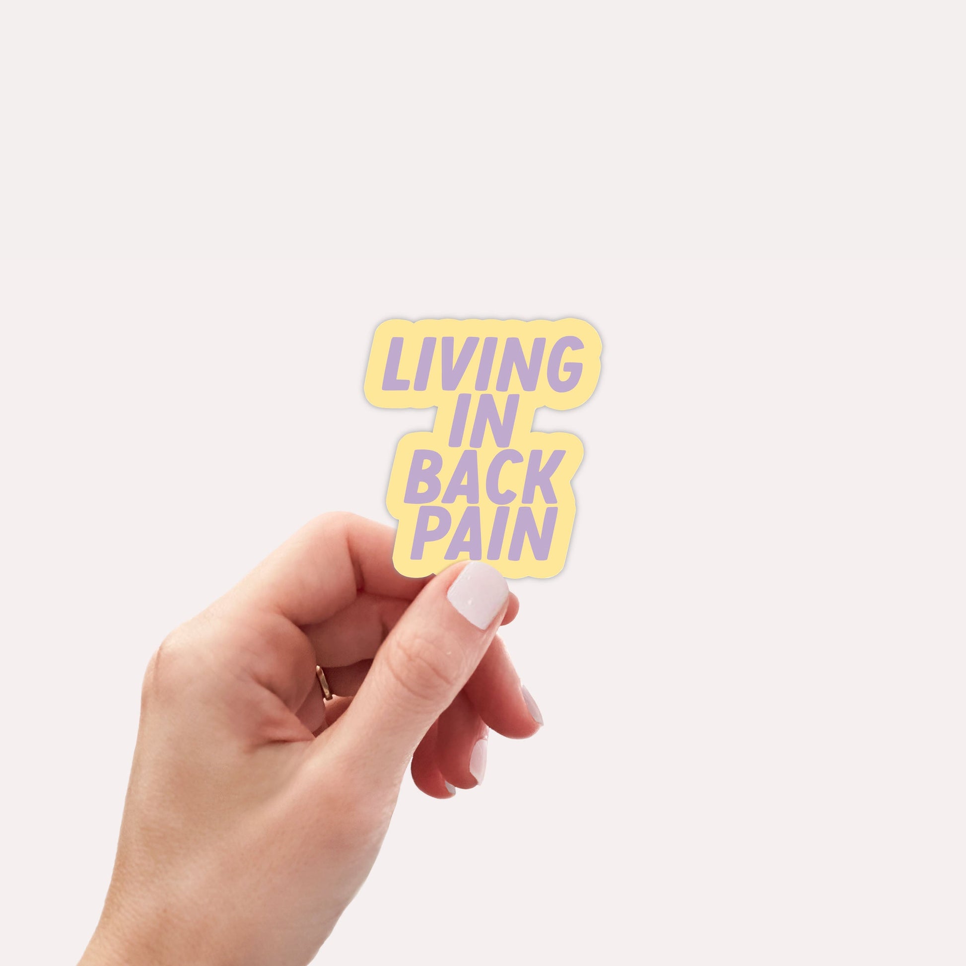 Living in back pain Vinyl Sticker Creativien Stickers art-noise.myshopify.com living-in-back-pain-vinyl-sticker