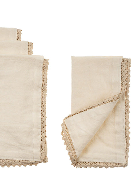 Maeve Lace Napkins, Set of 4 - Off White