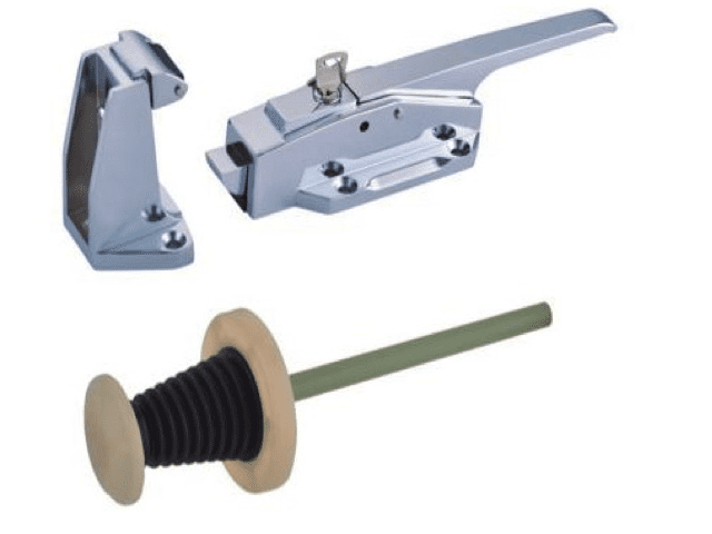 Byson Cold Room Door Handles and Locks - Chrome