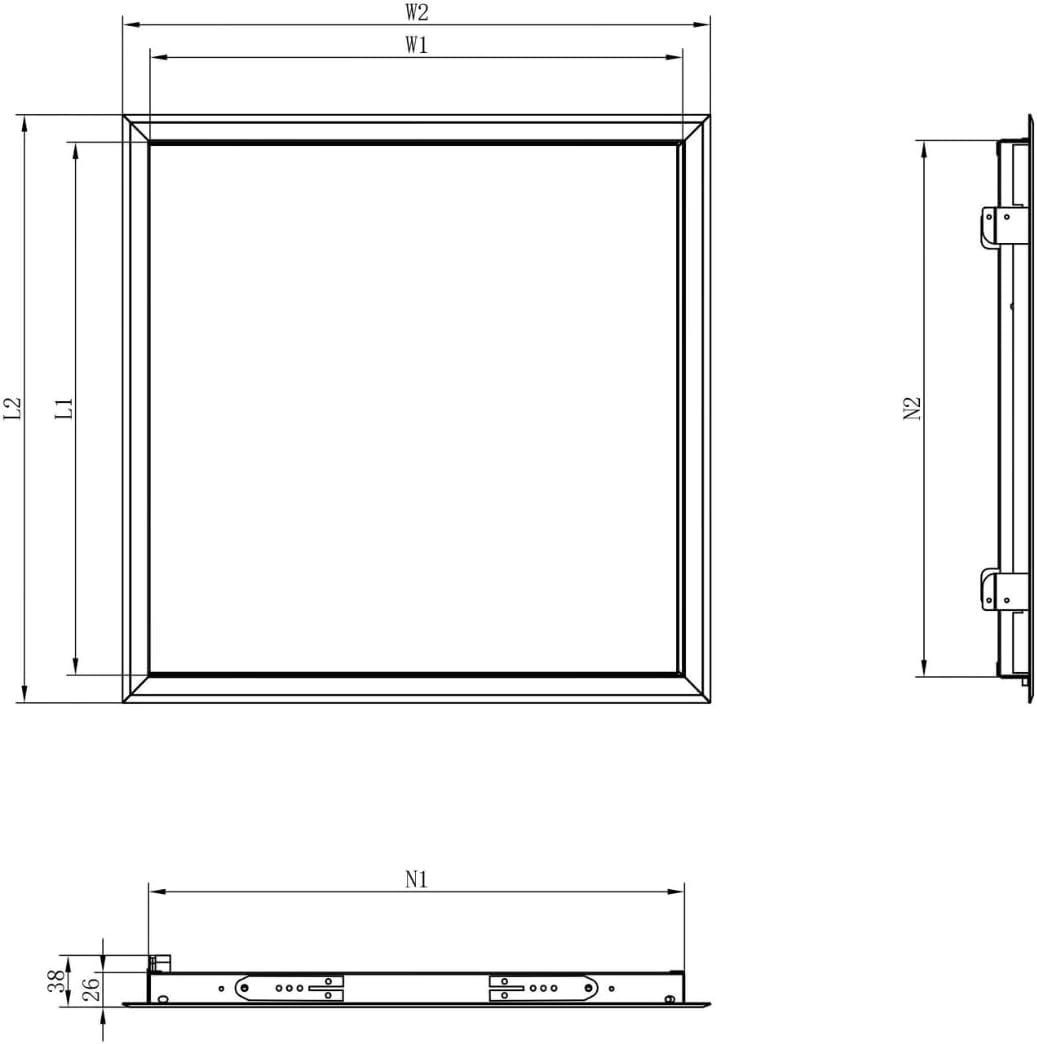 Byson Metal Access Panels, White - Push Lock
