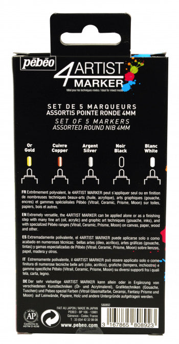 4Artist Marker - Set 5x4mm Metal - Art Noise