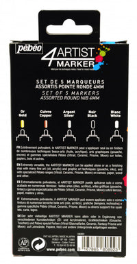 4Artist Marker - Set 5x4mm Metal - Art Noise