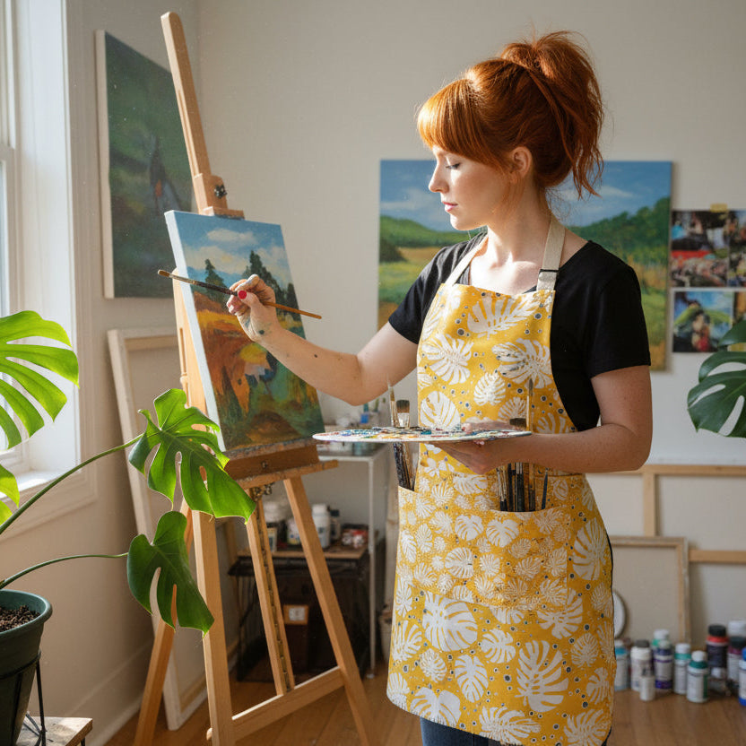 Monster Ah! - Tropical Cotton Apron