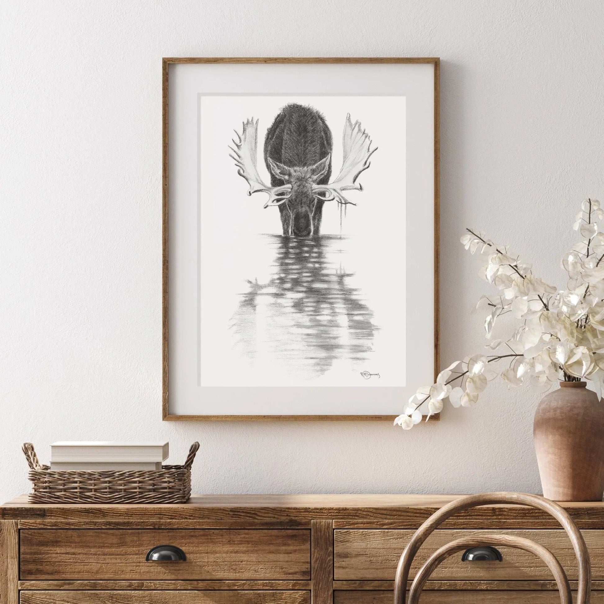 Moose in calm water LE NID atelier illustration art-noise.myshopify.com moose-in-calm-water Moose in calm water LE NID atelier illustration art-noise.myshopify.com moose-in-calm-water