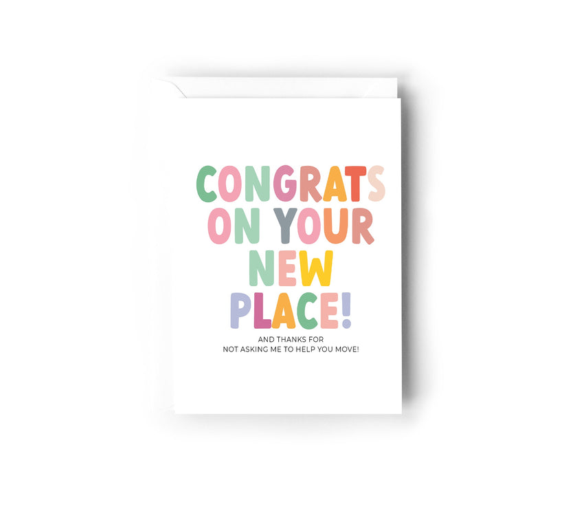 Congrats on your new place card