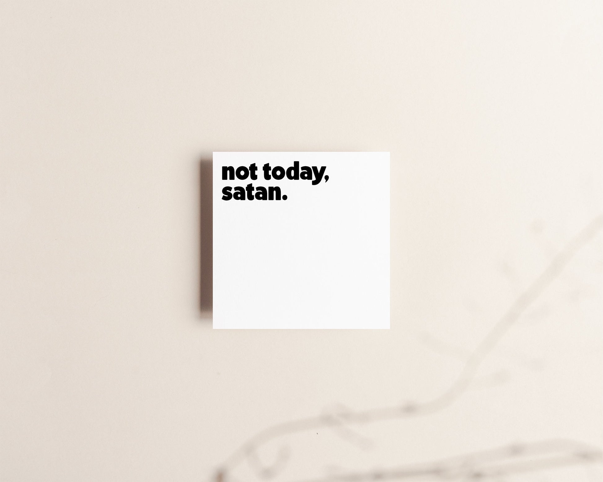 Not Today, Satan Sticky Notes Creativien Paper Goods art-noise.myshopify.com not-today-satan-sticky-notes