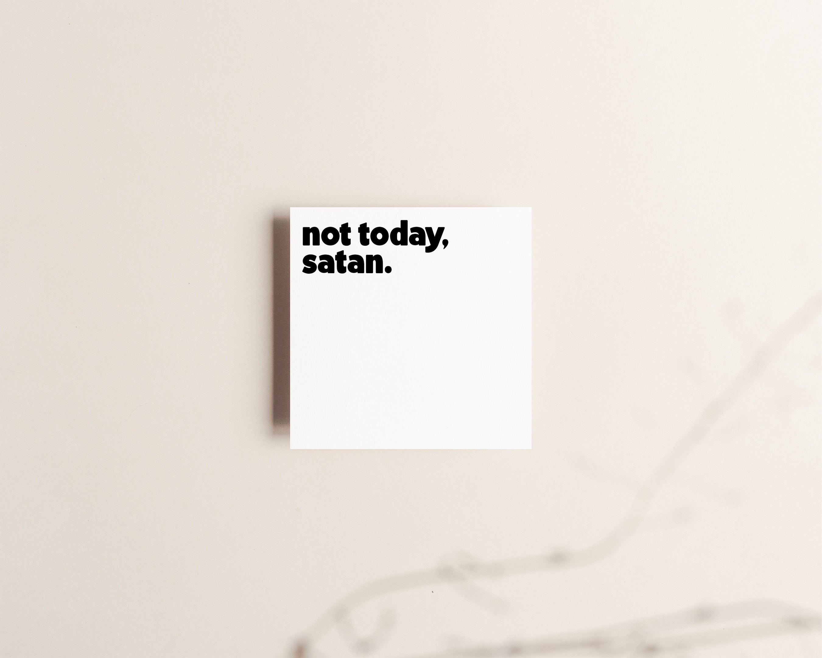 Not Today, Satan Sticky Notes Creativien Paper Goods art-noise.myshopify.com not-today-satan-sticky-notes