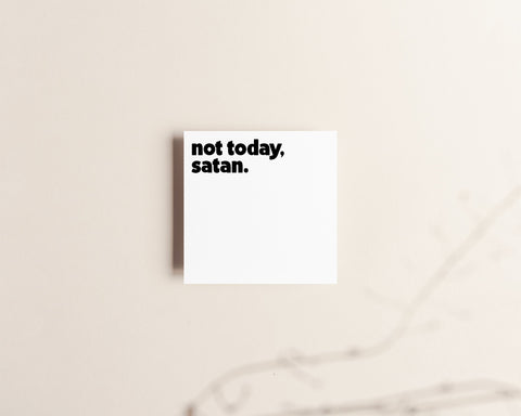 Not Today, Satan Sticky Notes Creativien Paper Goods art-noise.myshopify.com not-today-satan-sticky-notes