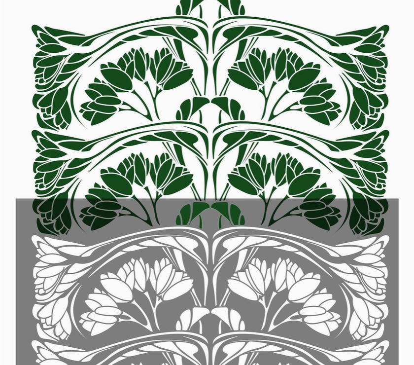 Art Nouveau Border Craft Stencil