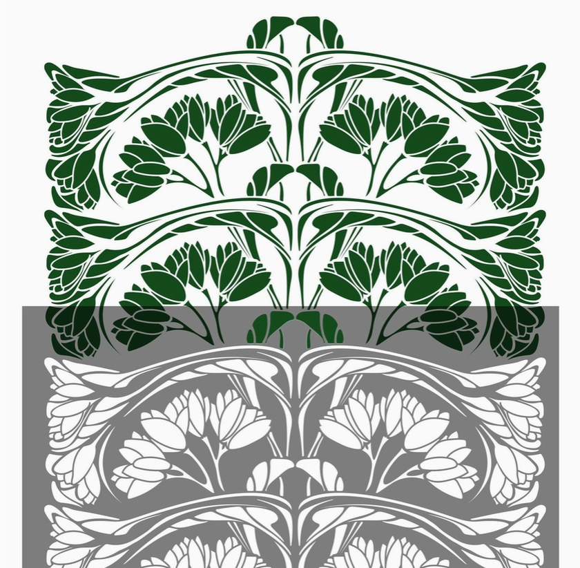 Art Nouveau Border Craft Stencil