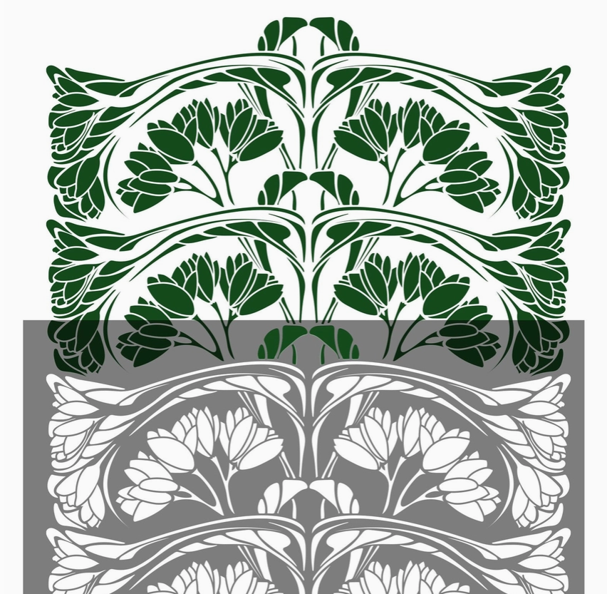 Art Nouveau Border Craft Stencil