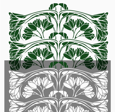 Art Nouveau Border Craft Stencil Stencil Up Stencil art-noise.myshopify.com art-nouveau-border-craft-stencil