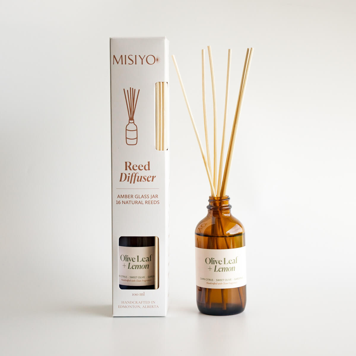 Olive Leaf + Lemon Reed Diffuser Misiyo Candle Co Reed Diffusers art-noise.myshopify.com olive-leaf-lemon-reed-diffuser