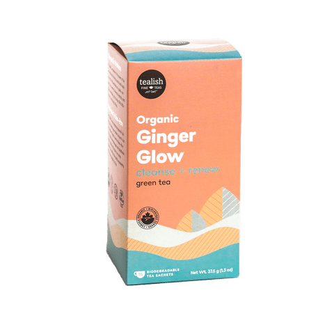 Organic Ginger Glow Sachets Tealish Green Tea art-noise.myshopify.com organic-ginger-glow-sachets