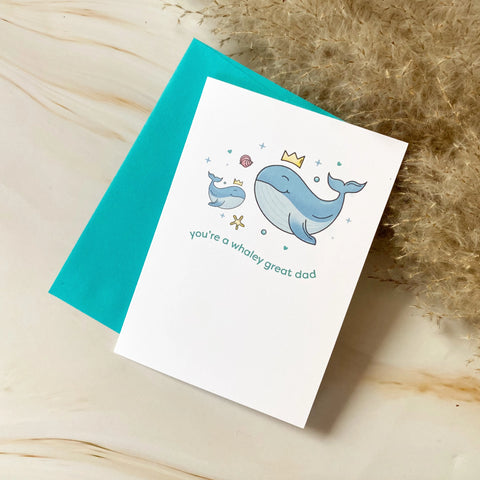  Whaley Great Dad | Father's Day | Mini Greeting Card Cheeky Peach Designs Cards art-noise.myshopify.com whaley-great-dad-fathers-day-mini-greeting-card
