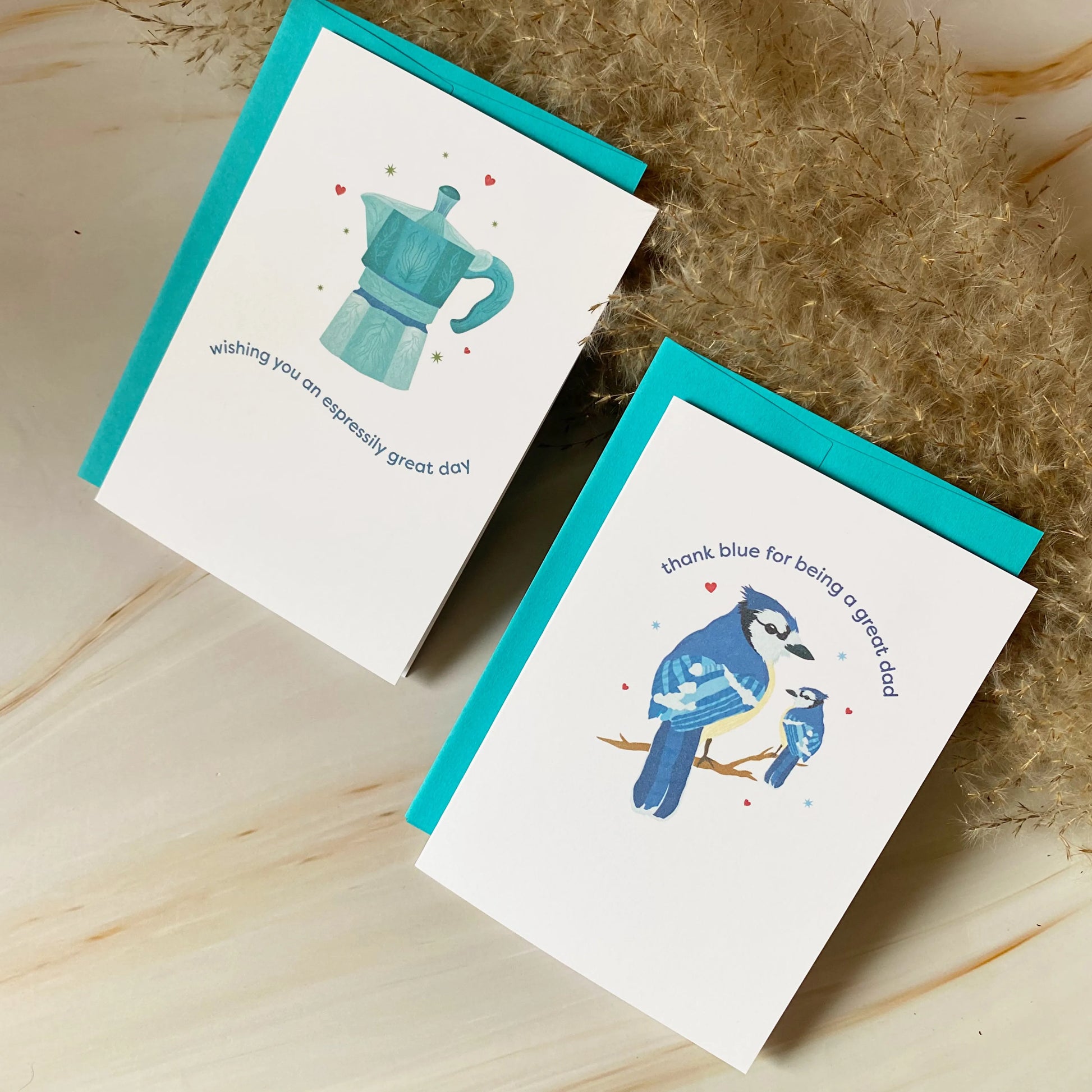  Thank Blue | Father's Day | Mini Greeting Card Cheeky Peach Designs Cards art-noise.myshopify.com thank-blue-fathers-day-mini-greeting-card