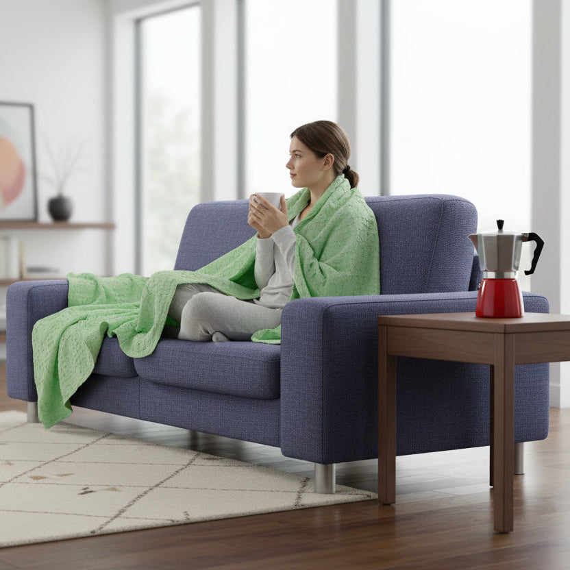Box Waffle Wearable Cotton Throw: 2 Colors
