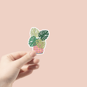 Monstera Plant Sticker Glitter Paper Scissors sticker art-noise.myshopify.com monstera-plant-sticker