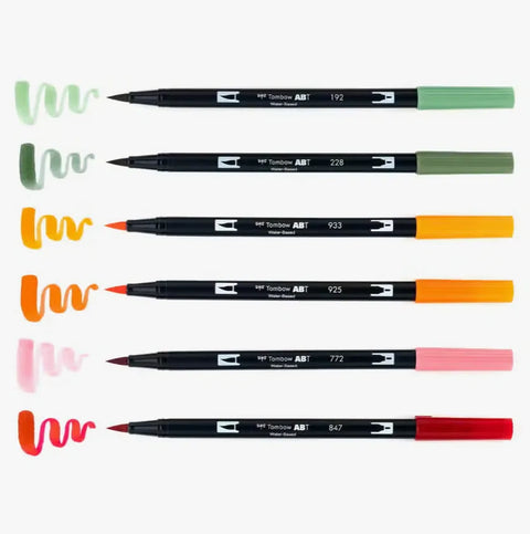 Dual Brush Pen Art Markers, Pumpkin Spice, 6-Pack - Art Noise Dual Brush Pen Art Markers, Pumpkin Spice, 6-Pack Tombow Markers art-noise.myshopify.com dual-brush-pen-art-markers-pumpkin-spice-6-pack Dual Brush Pen Art Markers, Pumpkin Spice, 6-Pack Tombow Markers art-noise.myshopify.com dual-brush-pen-art-markers-pumpkin-spice-6-pack